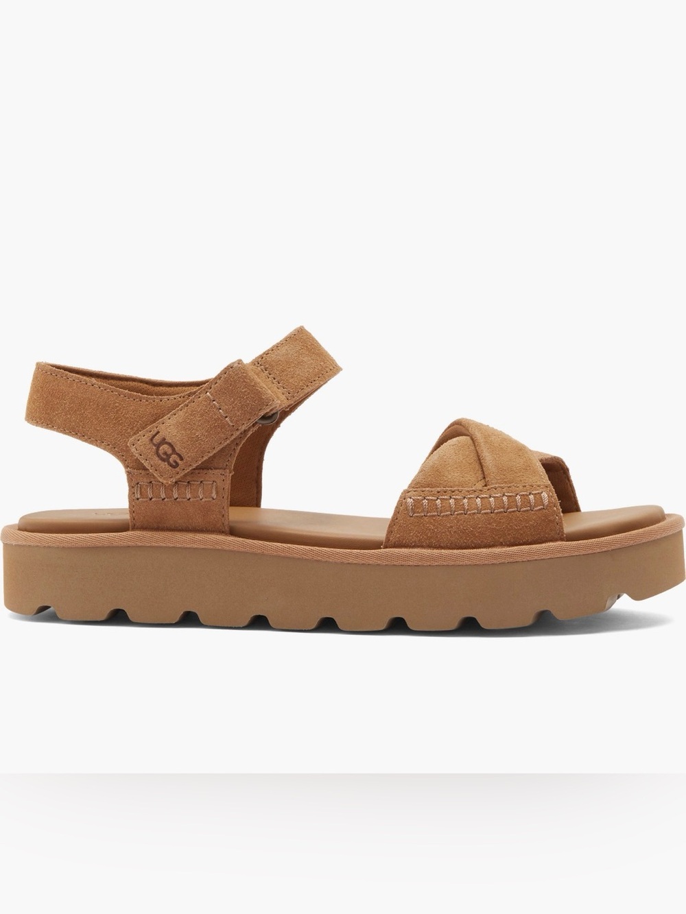 NEW WITH BOX UGG Sungaze Strappy Sandal Sz 10 in CHESTNUT